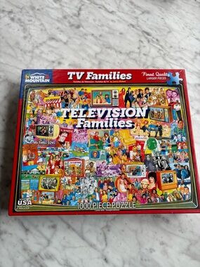 White Mountain Puzzles-Television Families-1000 pc Jigsaw Puzzle –